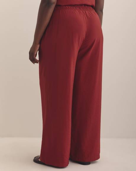 Palazzo-Leg Pant with Elastic Waistband