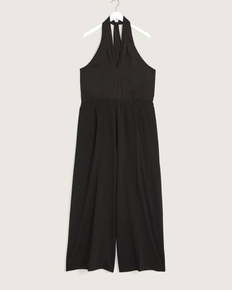 Crossover Halter Maxi Jumpsuit - Addition Elle