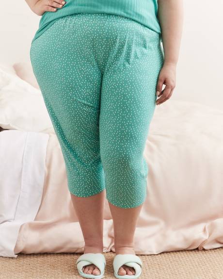Printed Cotton Pyjama Capri - ti VOGLIO