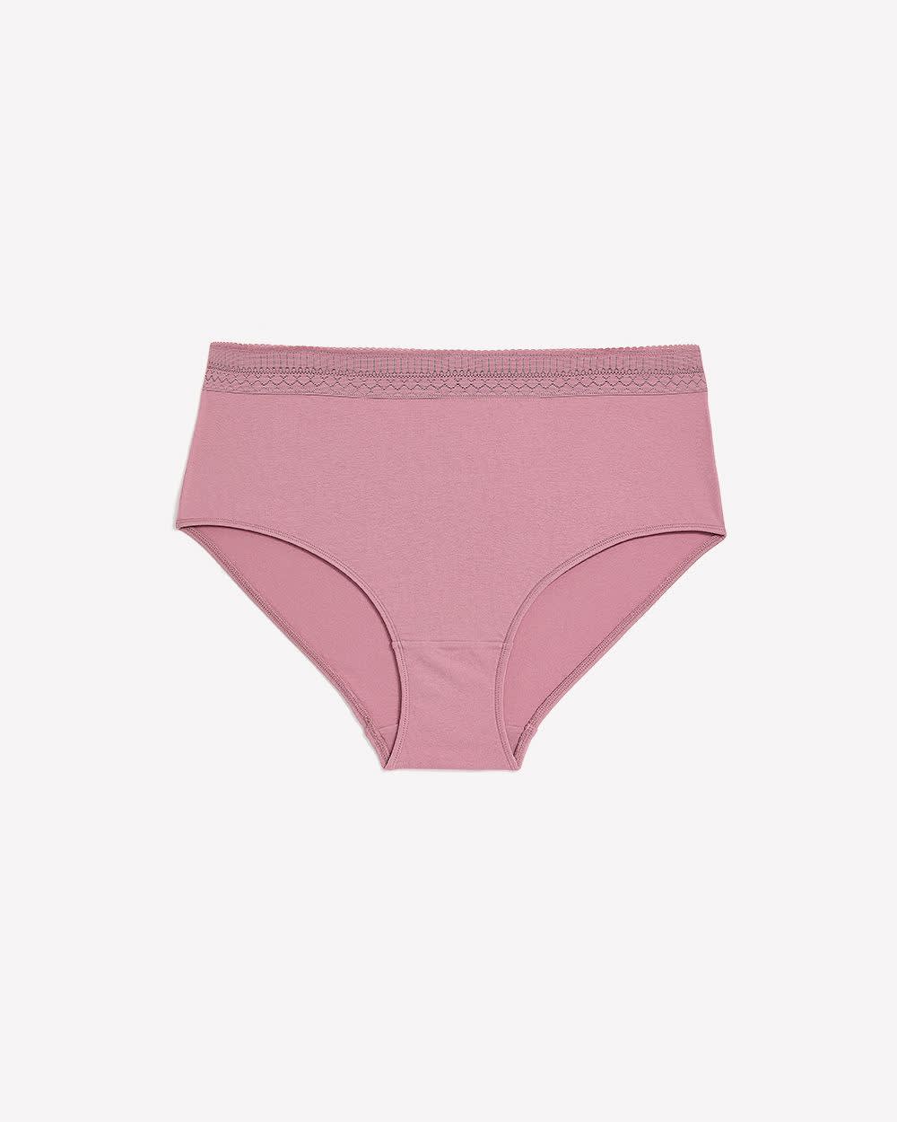 Pink Full Brief with Lace Waist - ti Voglio