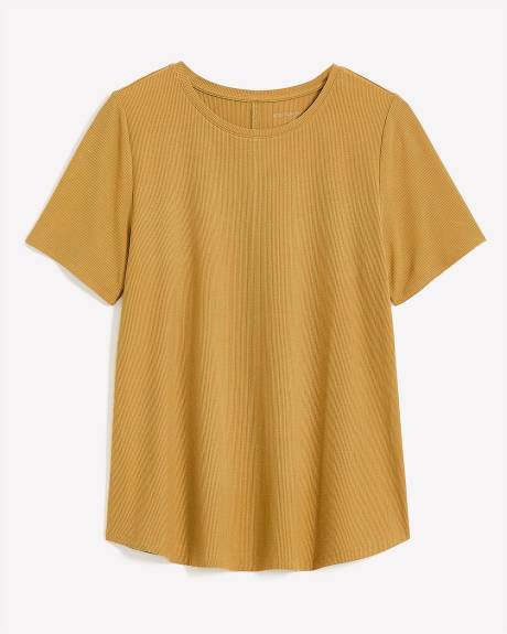 Responsible, Modern-Fit Ribbed Knit Tee - Addition Elle