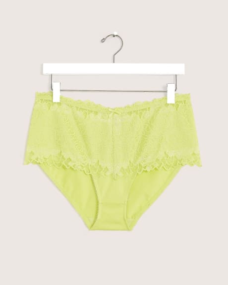 Femme Couture Green Lace Full Brief - Déesse Collection