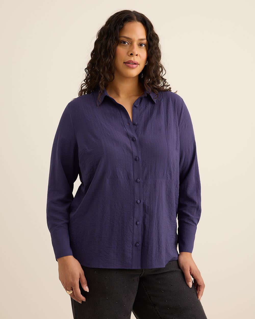 Long-Sleeve Long Tuxedo Shirt Long-Sleeve Long Tuxedo Shirt