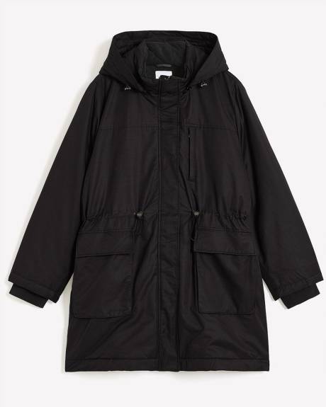 Lined Parka Jacket with Removable Hood