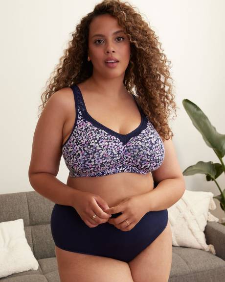 Soutien-gorge en coton à motif de fruits avec feuilles, sans armatures - ti Voglio