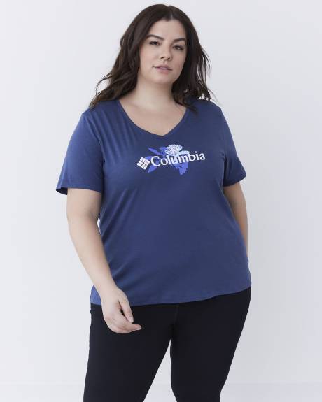 Bluebird Day Relaxed V-Neck Tee - Columbia