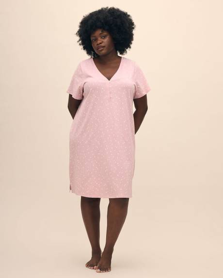 Robe de nuit courte à col Henley - ti Voglio