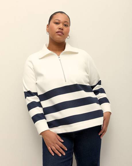 Mockneck Sweatshirt with Zipper