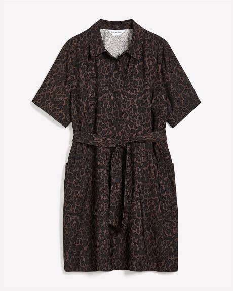 Leopard-Print Utility Dress - Addition Elle