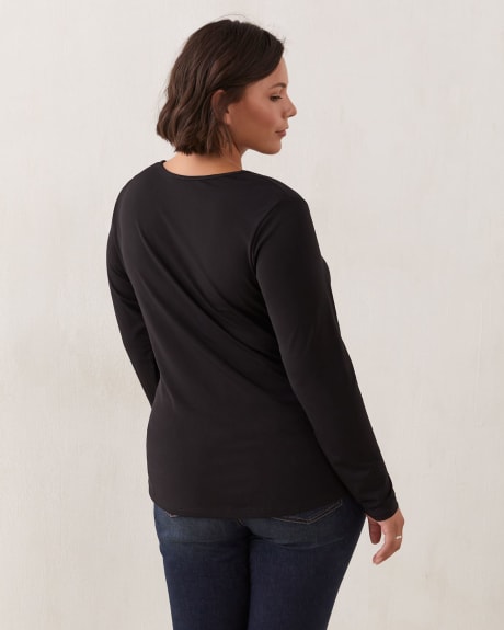 A-Line Top With Peek-A-Boo Detail - Addition Elle