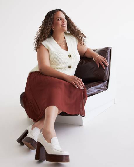 Buttoned Down Cable Sweater Vest