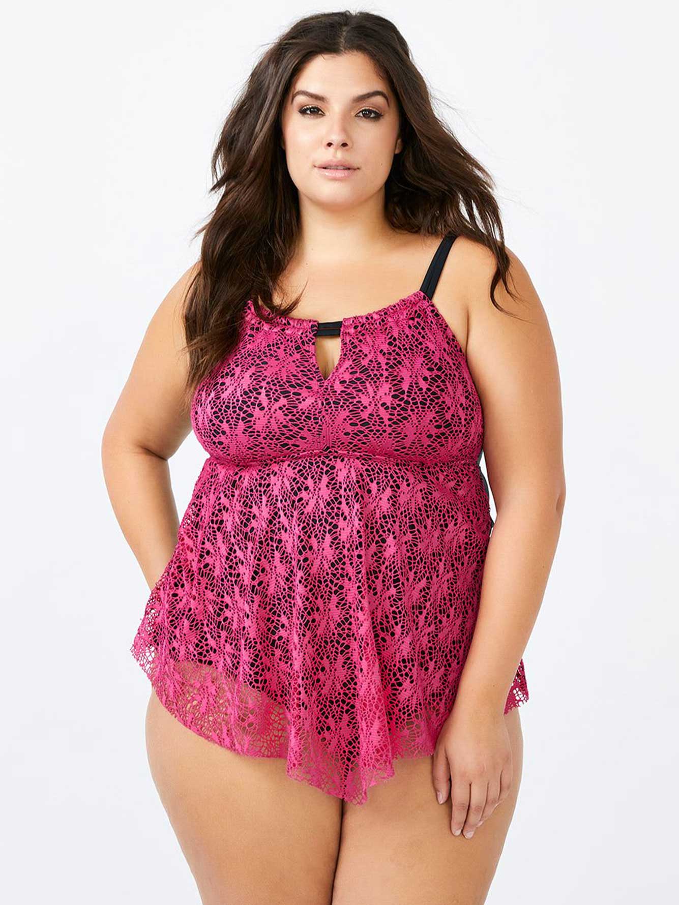 Sea Halter Crochet Tankini Swim Top Penningtons