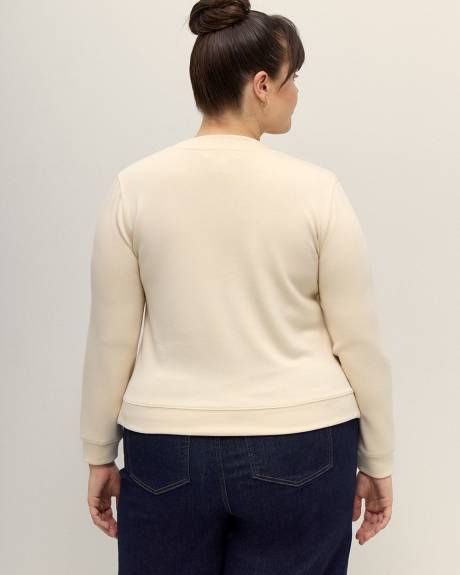 V-Neck Scuba Sweatshirt - Addition Elle