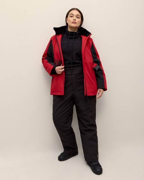 Petite, Black Snow Pants with Suspenders - Active Zone