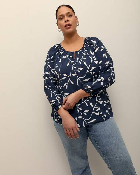 Scoop-Neck Swing Blouse
