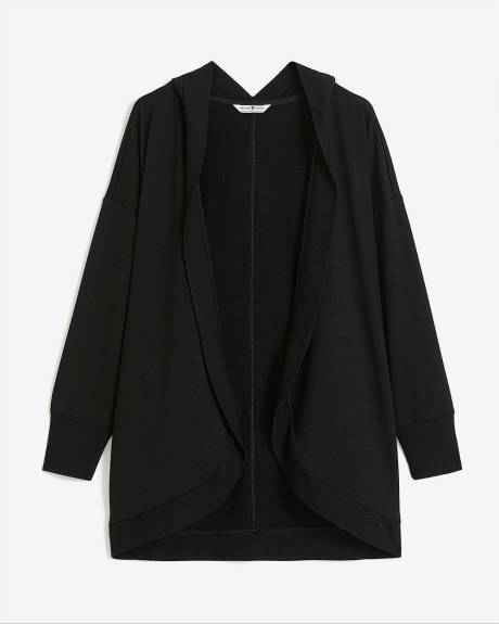 Cardigan ouvert à capuche en tricot français - Active Zone