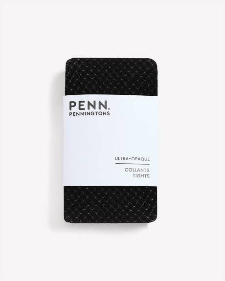 Black Fashion Tights with Mini Geometric Diamond Pattern