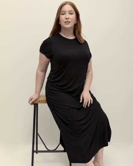 Responsible, Ruched Midi Skirt