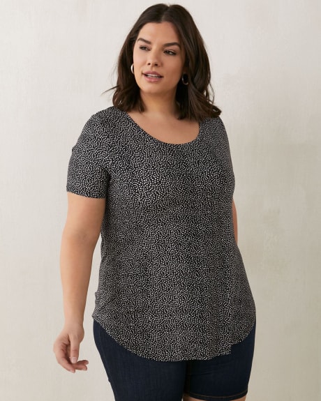Modern Fit Short Sleeve Scoop Neck Tee, Printed - In Every Story