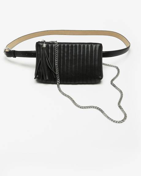 Quilted Belt Bag with Chain Strap - Addition Elle