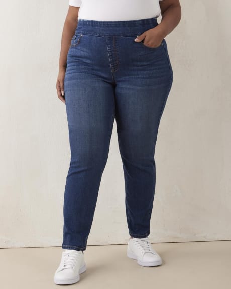Lastinch Women's Plus Size Cotton Blue Printed Trouser (XXX-Large