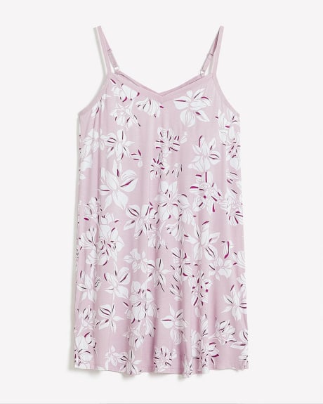 Responsible, Sleeveless Nightgown with Floral Pattern - Déesse Collection