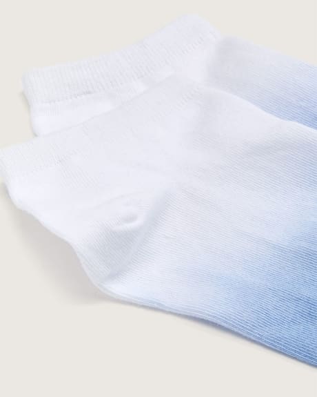Low Cut Ankle Socks, Ombre Tie-Dye, 1-Pair