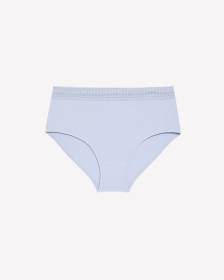 Blue Full Brief with Wide Lace Waistband - ti Voglio