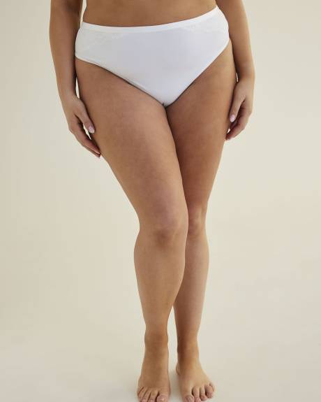 Culotte tanga unie en microfibre avec dentelle - ti VOGLIO