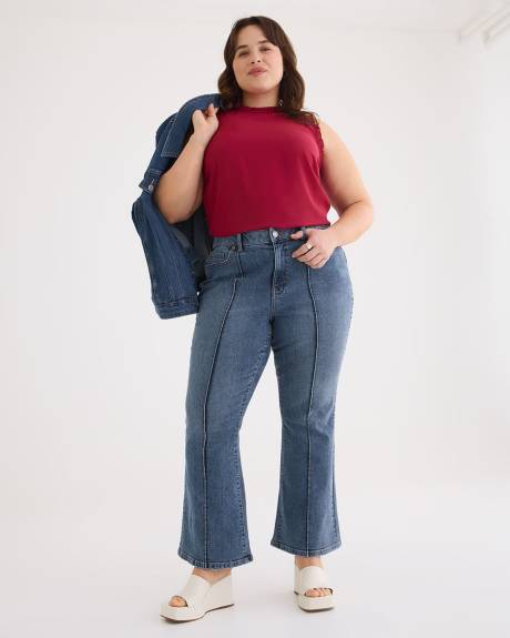 Blouse sans manches bimatière, tissu responsable