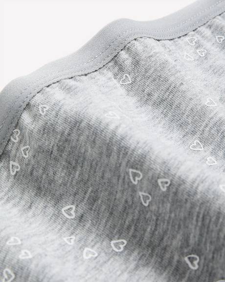 Culotte tanga en m&eacute;lange de coton &agrave; imprim&eacute; de coeurs - ti Voglio