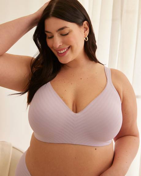 Microfibre Padded Wirefree T-Shirt Bra, Pointelle Trim - ti Voglio