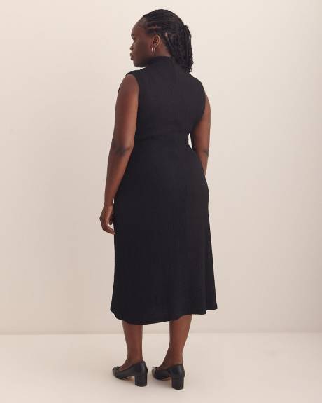 Mock-Neck Extended Sleeve Midi Dress - Addition Elle