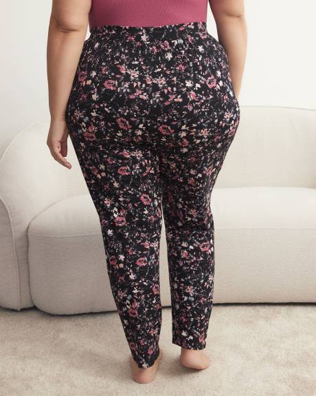 Pantalon pyjama style jogger à imprimé floral - ti Voglio