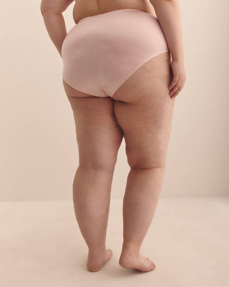 Pink Microfibre Brief with Front Lace Panel - ti Voglio