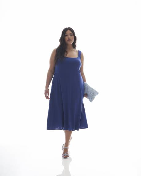 Sleeveless Fit & Flare Midi Dress - Addition Elle
