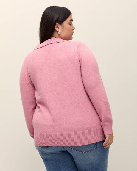 Pull à col polo avec mailles argyle, tissu responsable
