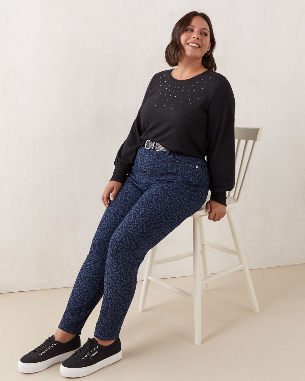 Pantalon skinny imprimé 2025