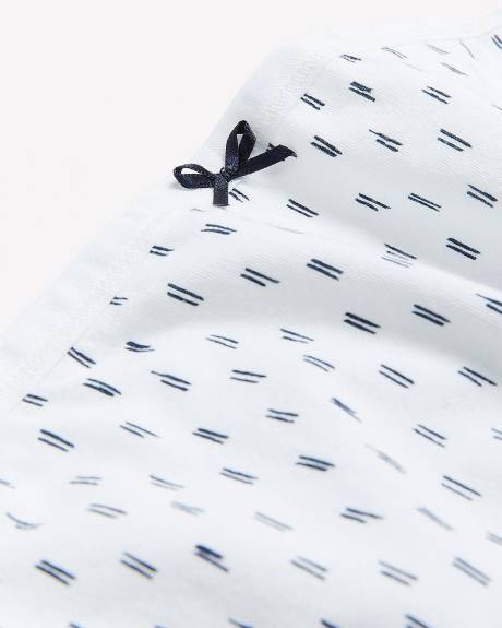 Culotte tanga blanche à petites coches - ti Voglio