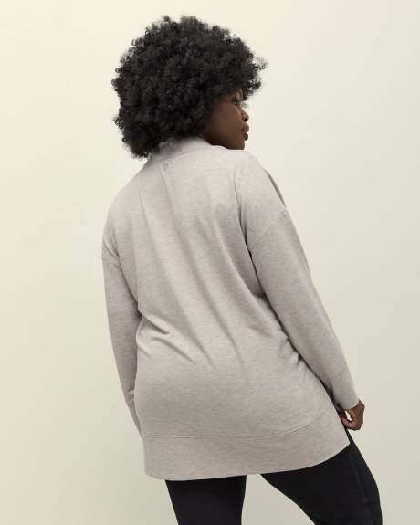 Sweatshirt en tricot français avec col montant - Active Zone