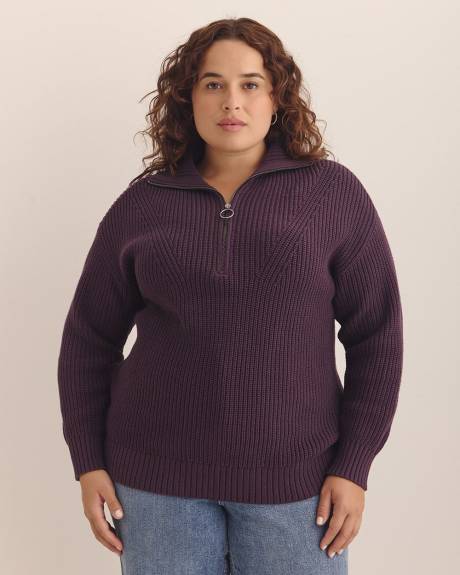 Half-Zip Knit Sweater