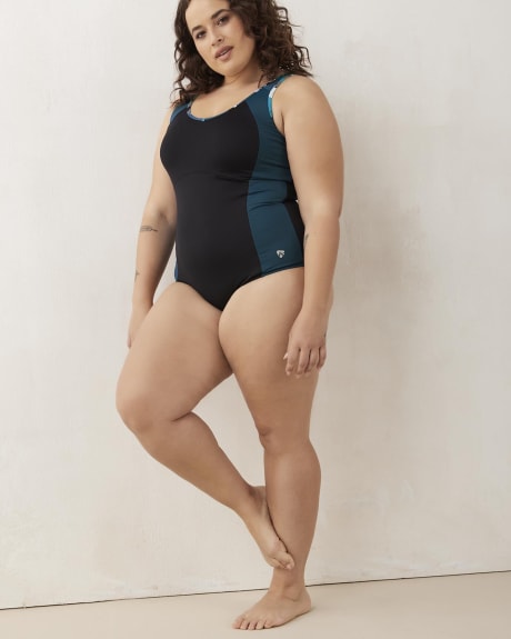One-Piece Swimwear with Floral Print - Active Zone