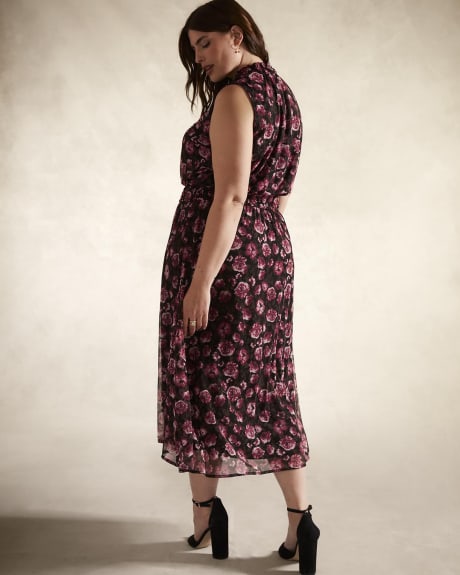 Sleeveless Halter Neckline Midi Dress - Addition Elle