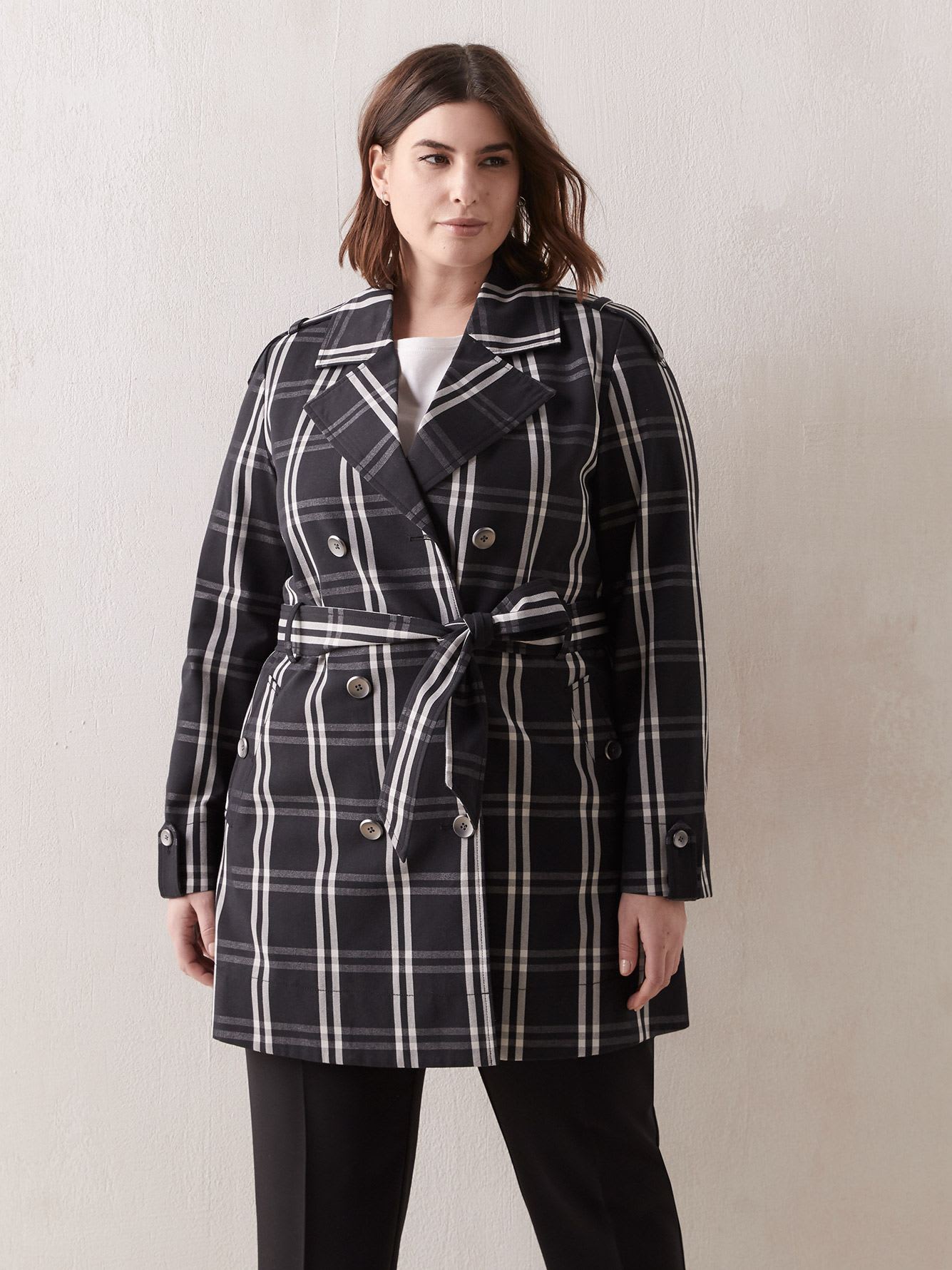 Plaid Trench Coat Addition Elle Penningtons
