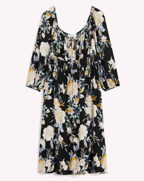 Robe tissée à manches trois-quarts - Addition Elle