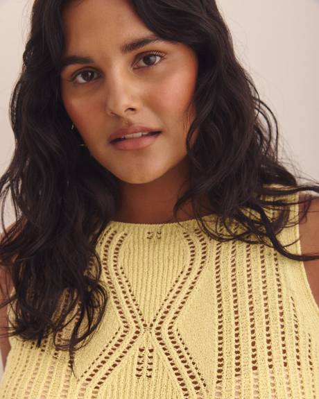 Camisole crochetée avec col bateau