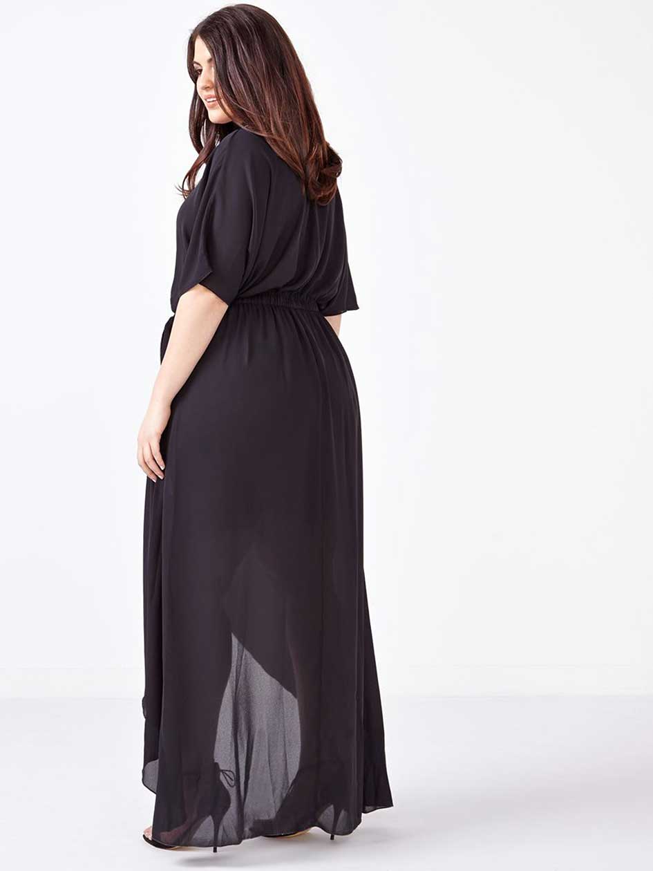 MELISSA McCARTHY Short Sleeve Wrap Maxi Dress | Penningtons