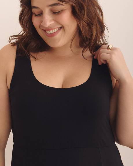 Robe sans manches à col dégagé, tissu responsable