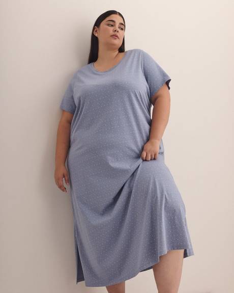 Long Sleepshirt with Double Dot Print - ti Voglio