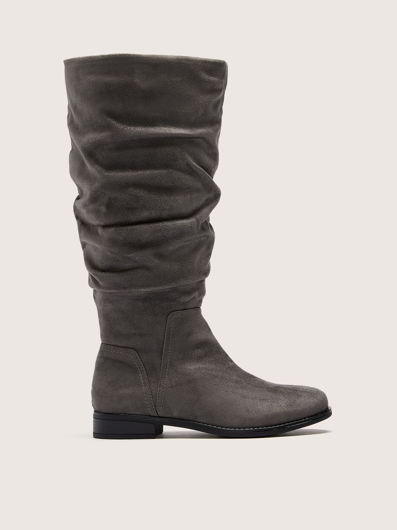 stretch fabric long boots